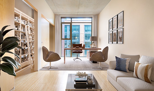 Living Room rendering of living area